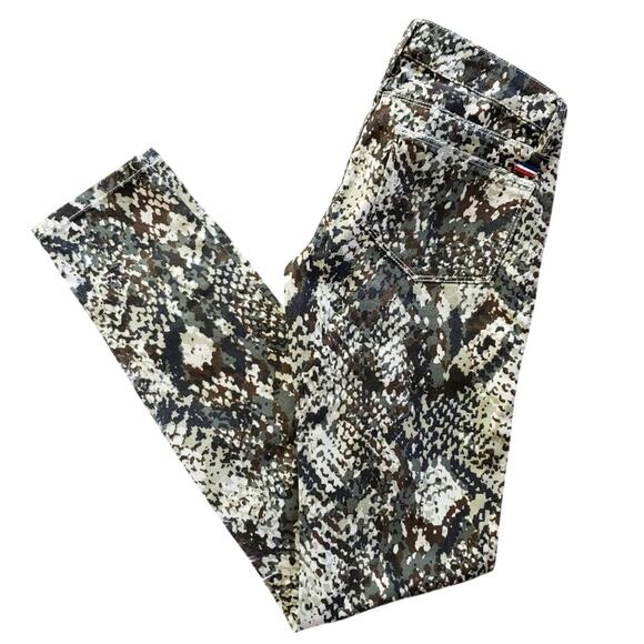 Etienne Marcel Denim - ETIENNE MARCEL snake reptile print low rise skinny jeans in camo Size 25 NEW